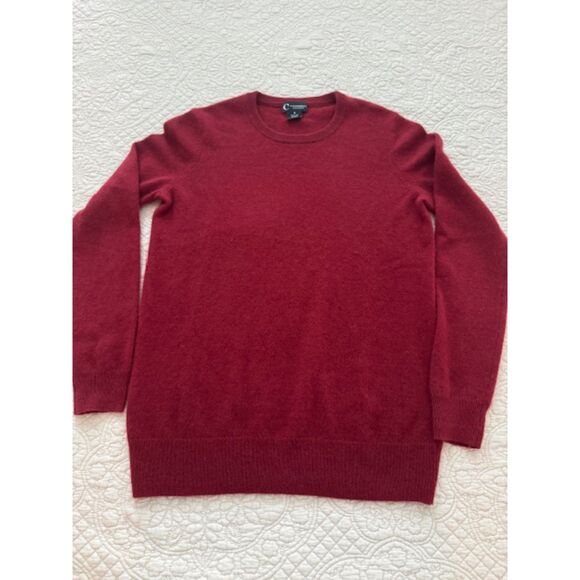 Bloomingdales Cashmere Crewneck Sweater. Garnet, Medium - Picture 1 of 5